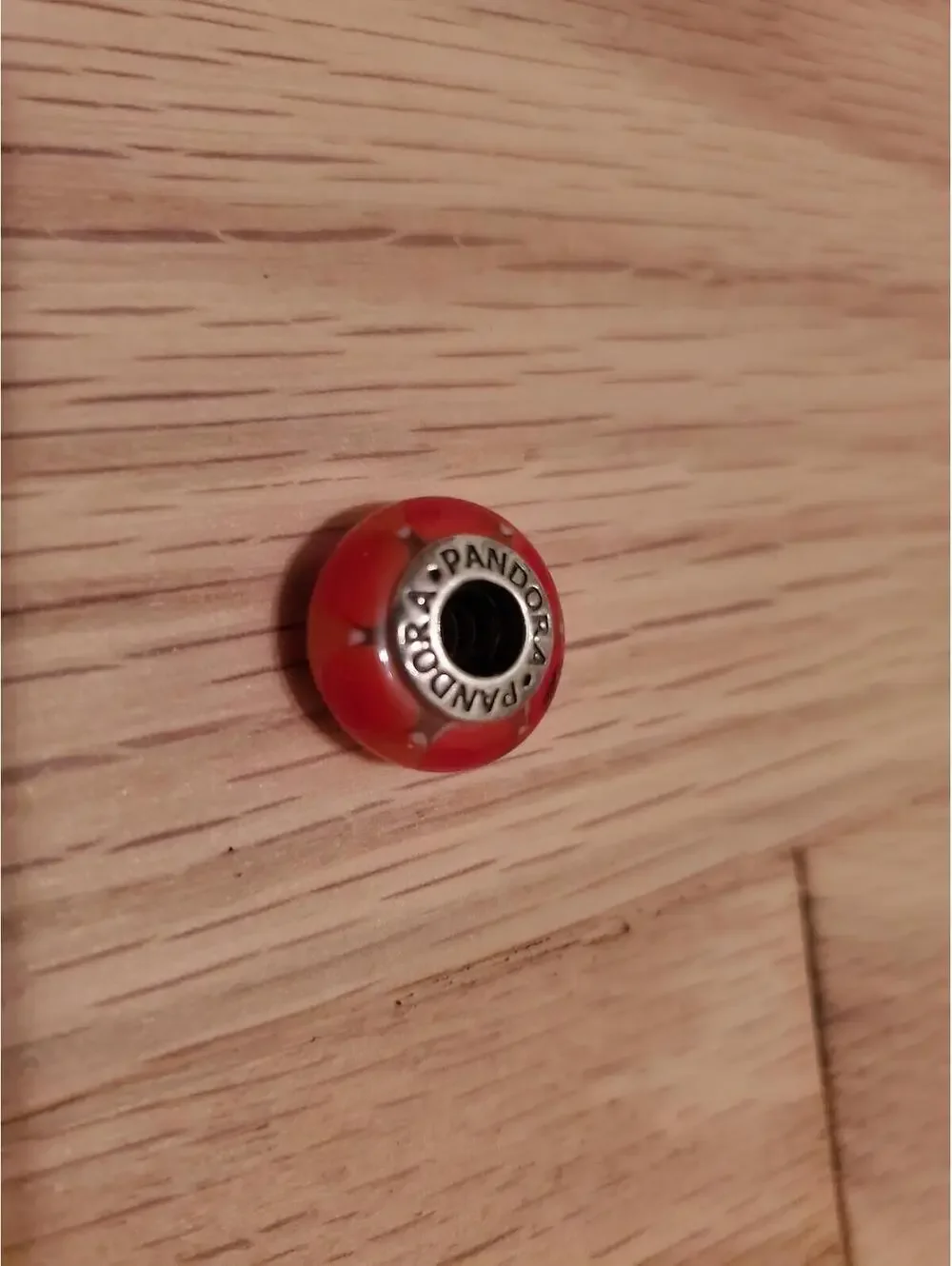 Pandora Red Glass Charm Bead